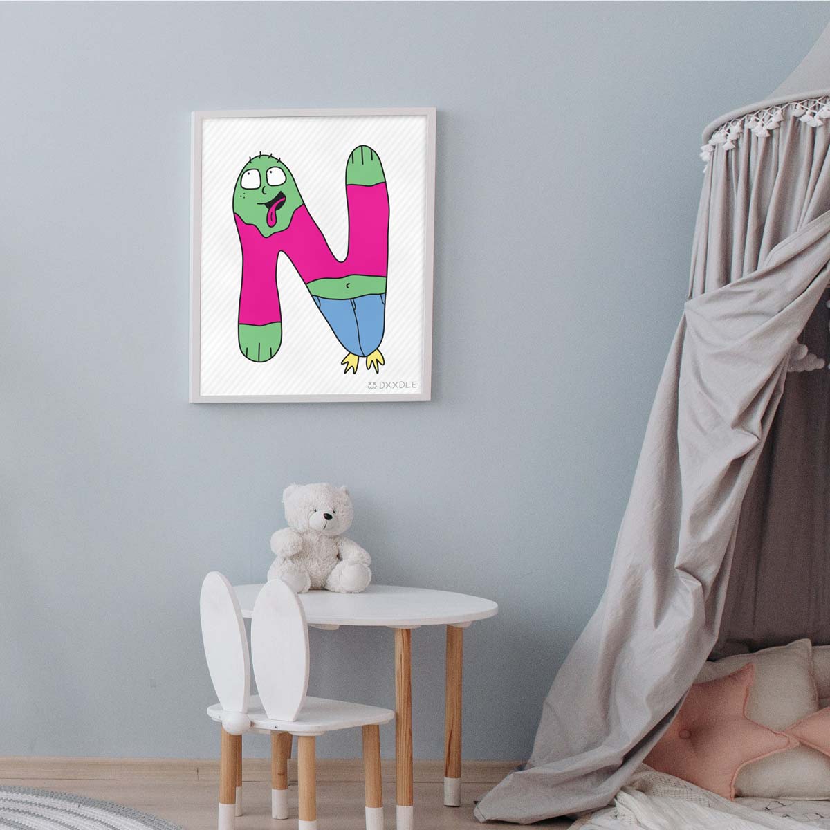 N - ABC Friends (8x10 inch)