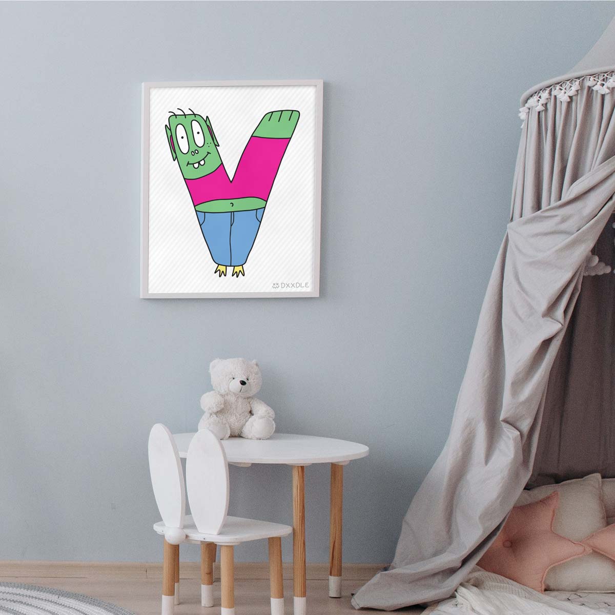 V - ABC Friends (8x10 inch)