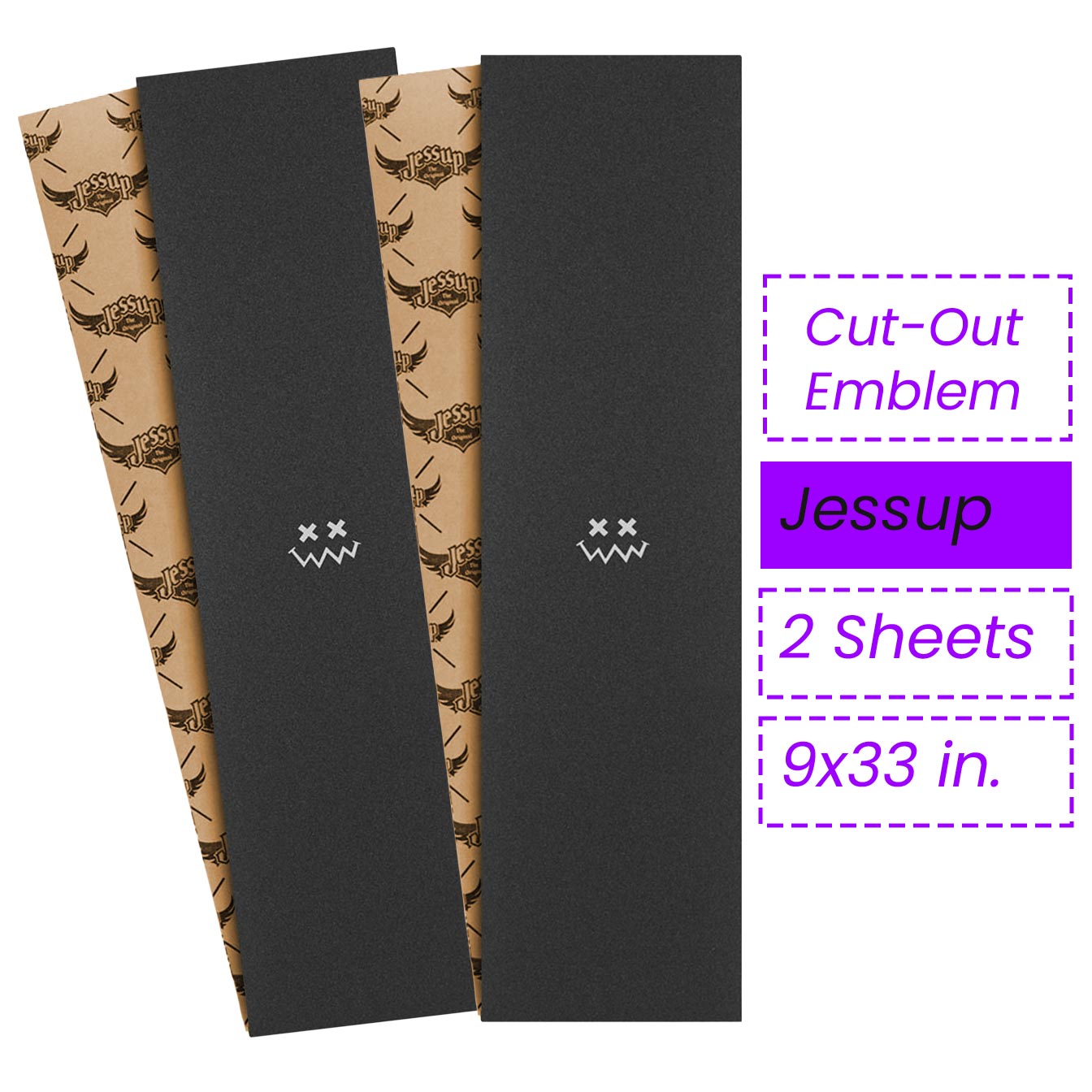 Jessup - Die-Cut Emblem - Grip Tape (9x33" Sheet)